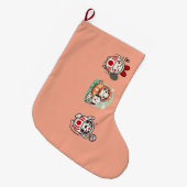 ダルマトリオ ラージクリスマスストッキング (正面 (吊り時))