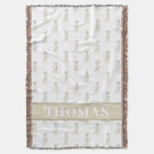 ダルマパーソナライズされたス人 スローブランケット (正面縦)