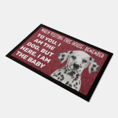 ダルマパーソナライズされたス文字 ドアマット (アングル)