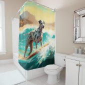 ダルマビーチサーフィン絵画ズ シャワーカーテン (インサイチュ)