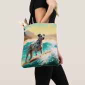 ダルマビーチサーフィン絵画ズ トートバッグ (クローズアップ)