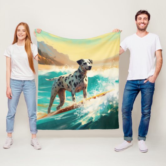 ダルマビーチサーフィン絵画ズ フリースブランケット (インサイチュ)