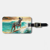 ダルマビーチサーフィン絵画ズ ラゲッジタグ (正面横)