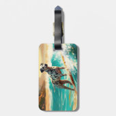 ダルマビーチサーフィン絵画ズ ラゲッジタグ (裏面縦)