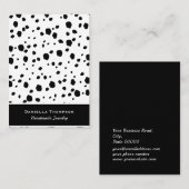 ダルマプリントパターンジュエリーイヤリングディスプレイ 名刺 (正面/裏面)