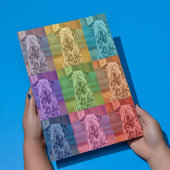 ダルマポップ・アートのティアン犬フォトコラージュカラーブロック ポスター