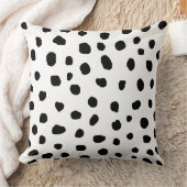 ダルマモダンシア黒点ドットアニマルプリント クッション (ブランケット)