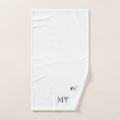 ダルマモノグラムのイアン犬のデザイン バスタオルセット (ハンドタオル)