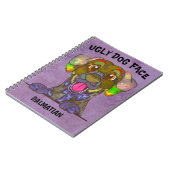 ダルマユニークシアの醜い犬の顔ノート ノートブック (左側)