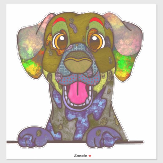 ダルマユニークシアの醜い顔 シール (シート)