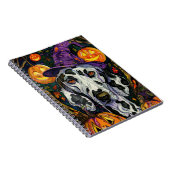 ダルマ不気味ティアンドッグハロウィーン魔女とカボチャ ノートブック (右側)