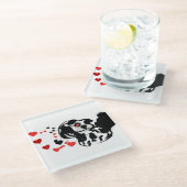 ダルマ人が愛を送った ガラスコースター (アングル)