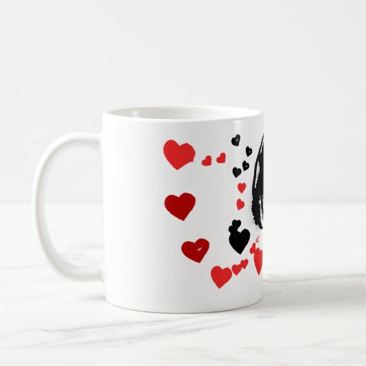 ダルマ人が愛を送った コーヒーマグカップ (左)