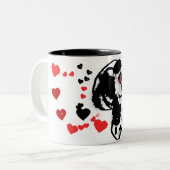 ダルマ人が愛を送った ツートーンマグカップ (正面左)