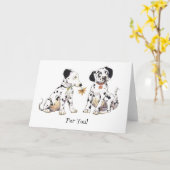 ダルマ人たち'あなたのために!' グリーティングカード (黄色い花)