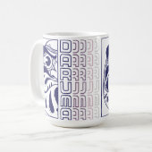 ダルマ日本のールイラストレーション コーヒーマグカップ (正面左)