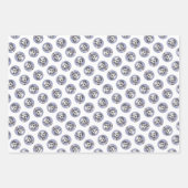 ダルマ絵を描チアの可愛いオリジナルドッグアート ラッピングペーパーシート (正面2)