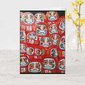 ダルマ絵を描ンドルズバイアルフレッドキツネ カード (黄色い花)