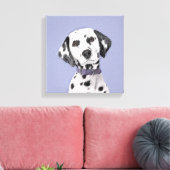 ダルマ絵画チア語 – かわいいオリジナルドッグアート キャンバスプリント (インサイチュ (リビング))