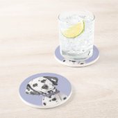 ダルマ絵画チア語 – かわいいオリジナルドッグアート コースター (側面)