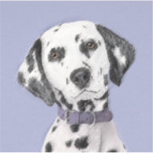 ダルマ絵画チア語 – かわいいオリジナルドッグアート シール (正面)