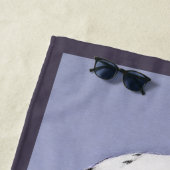 ダルマ絵画チア語 – かわいいオリジナルドッグアート ビーチタオル (インサイチュ)