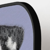 ダルマ絵画チア語 – かわいいオリジナルドッグアート ピックルボールラケット (左詳細)