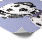 ダルマ絵画チア語 – かわいいオリジナルドッグアート ポスター (角)