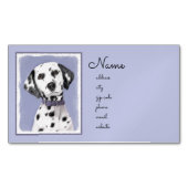 ダルマ絵画チア語 – かわいいオリジナルドッグアート マグネット名刺 (正面)