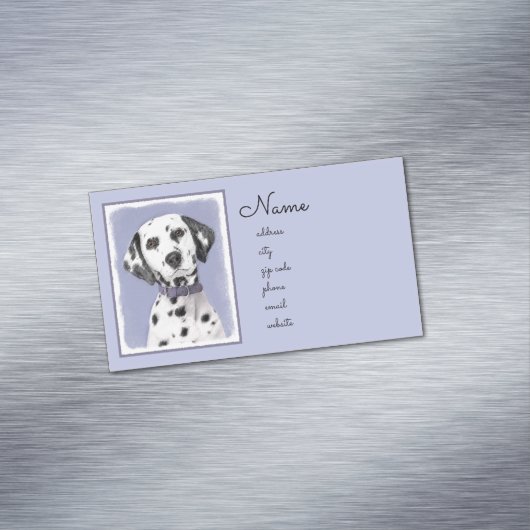 ダルマ絵画チア語 – かわいいオリジナルドッグアート マグネット名刺 (インサイチュ)