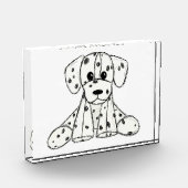 ダルマ詰まったス犬スケッチの輪郭シンプル黒 フォトブロック (左)