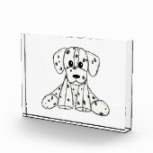 ダルマ詰まったス犬スケッチの輪郭シンプル黒 フォトブロック (右)