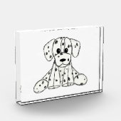 ダルマ詰まったス犬スケッチの輪郭シンプル黒 フォトブロック (左)