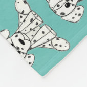 ダルマ詰まったス犬スケッチの輪郭シンプル黒 フリースブランケット (角)