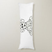 ダルマ詰まったス犬スケッチの輪郭シンプル黒 ボディピロー (正面縦)