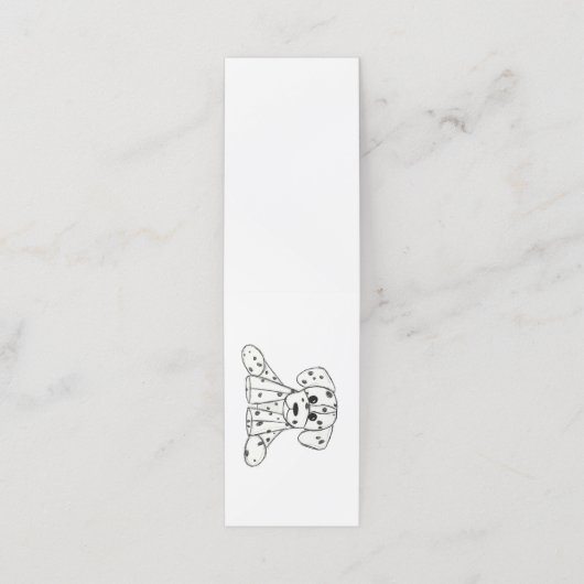 ダルマ詰まったス犬スケッチの輪郭シンプル黒 ロイヤリティカード (外部開封)