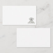 ダルマ詰まったス犬スケッチの輪郭シンプル黒 名刺 (正面/裏面)