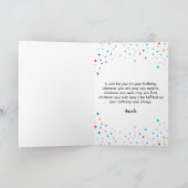 ダルマ魅力的ティアンドッグ誕生日 カード (内部)