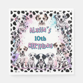 ダルマ鮮やかティアンパピーウォーター誕生日 スタンダードランチョンナプキン