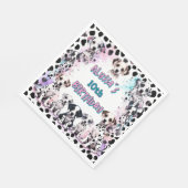 ダルマ鮮やかティアンパピーウォーター誕生日 スタンダードランチョンナプキン (角)