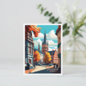 ダルムシュタットドイツヴィンテージ旅行イラストレーション ポストカード (スタンド正面)