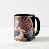 ダルムシュタットマドンナ、ホルベインの若者 マグカップ (正面右)