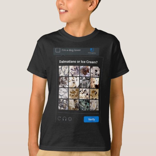 ダルメシアンかアイスクリームの面白いミーム 犬ママ 犬パパ Tシャツ (正面)