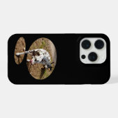 ダルメシアンが窓枠から這い出して iPhoneケース (裏面横)