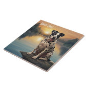 ダルメシアンと湖 タイル (側面)