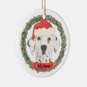 ダルメシアンのクリスマスオーナメントをカスタマイズ セラミックオーナメント (右)