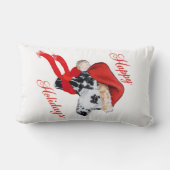 ダルメシアンのハッピーホリデー ランバークッション (裏面)