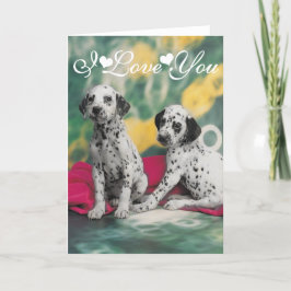 ダルメシアンの子犬の画像 - 愛してる。 カード