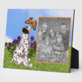 ダルメシアンの子犬バタフライ アート あなた自身の写真を追加 フォトプラーク (側面)