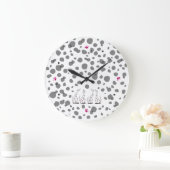 ダルメシアンの気持ち。 ラージ壁時計 (ホーム)